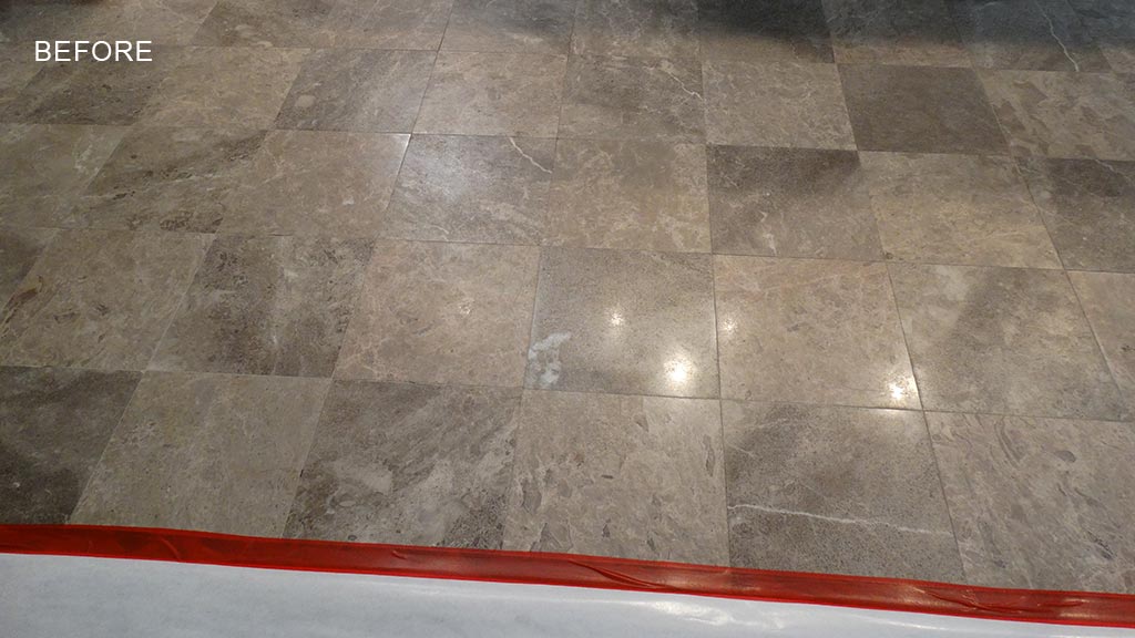 Dull and Dirty Marble Floor